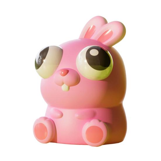 Bubble Animal Squeeze Toy Stress Relief Popping Eyes Rabbit Toy Anti-Anxiety Frog Sheep розовый