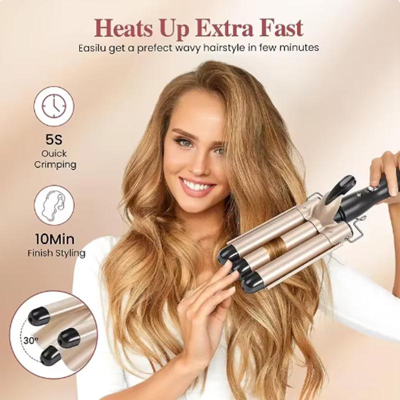 Hot Selling Three Tube Curling Stick Egg Roll Fluffy Thin Curling Stick Waver Hair Curler 3 Barrel Hair Curler