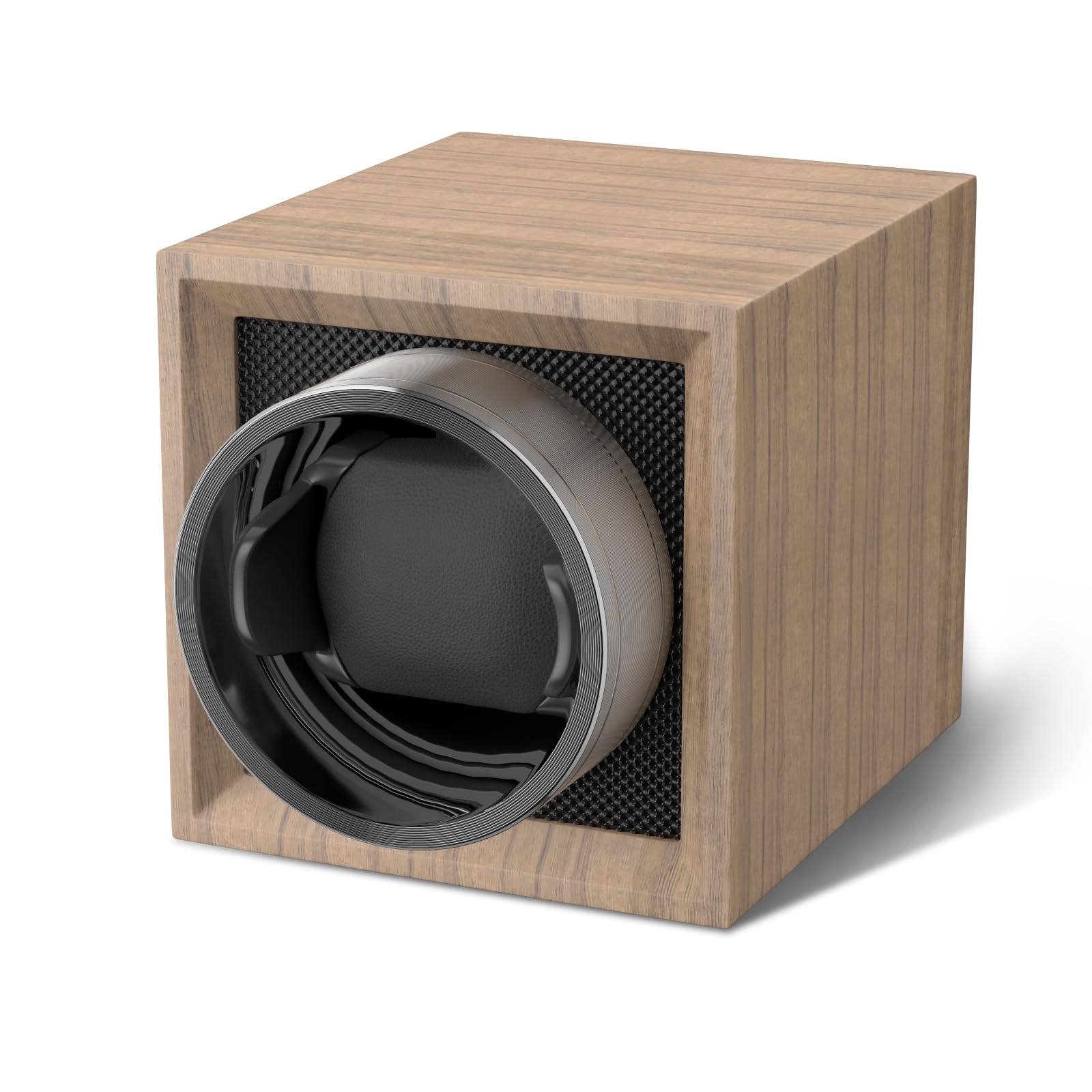 

XTELARY Watch Winder, Single Watch Winder, Automatic Winding Case, AC Type, Made in Japan, Silent Operation, Light Wood Grain Finish