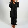 Dames Pluche Romper Herfst Winter Flanellen Pyjama Lange Mouw Rits Hoge Hals Muts Warmhouden Meisjeskleding Nachtkleding Loungewear