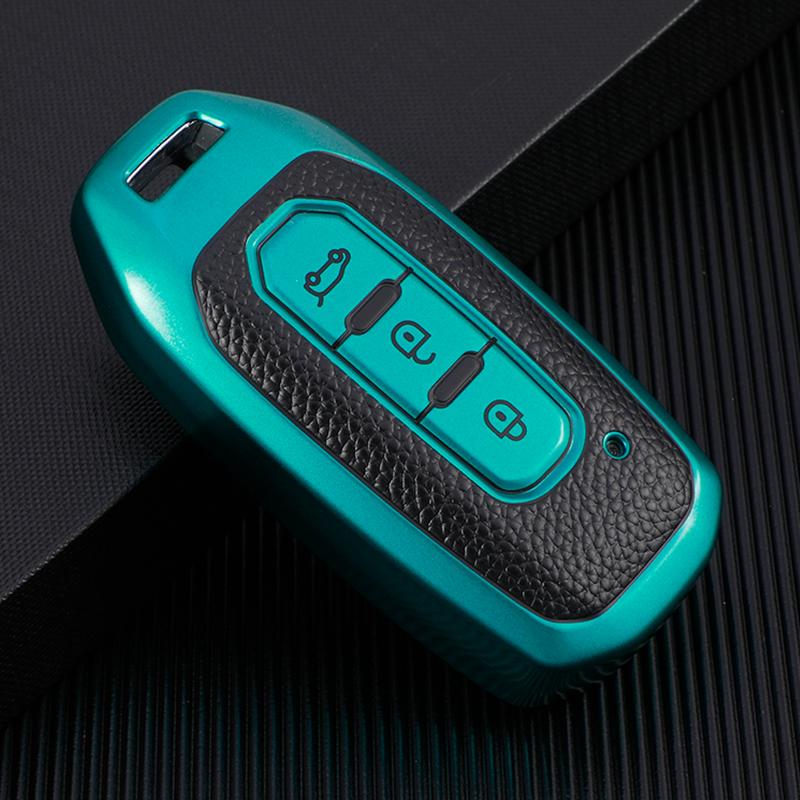 TPU Leather Car Smart Remote Key Cover Case For Ford Territory EV Bag Shell Holder Protector Key Chain Auto Accessories