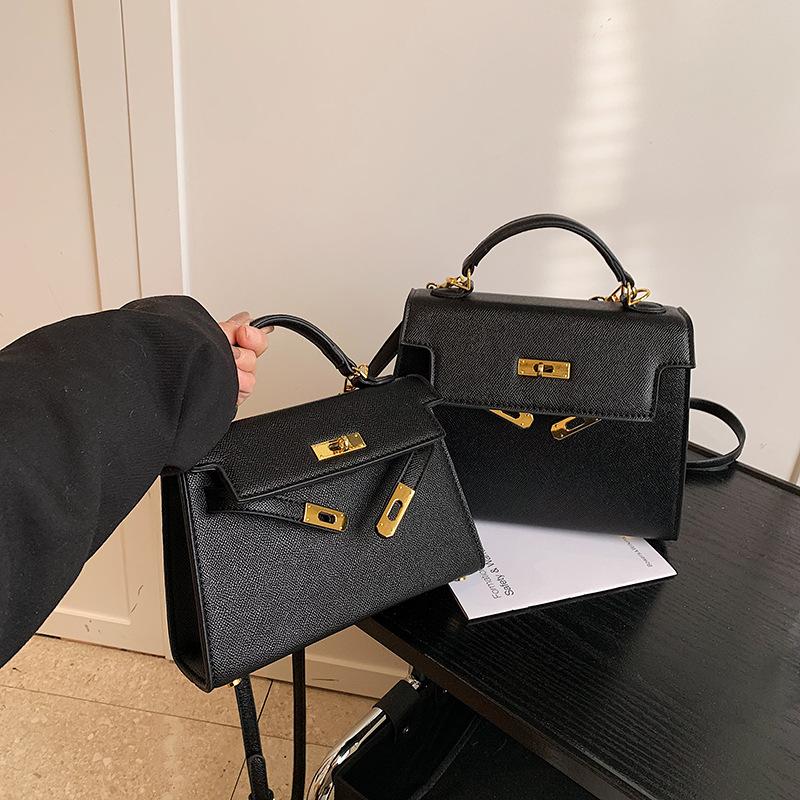 Premium bag palm pattern lock classic portable shoulder trendy women's bag