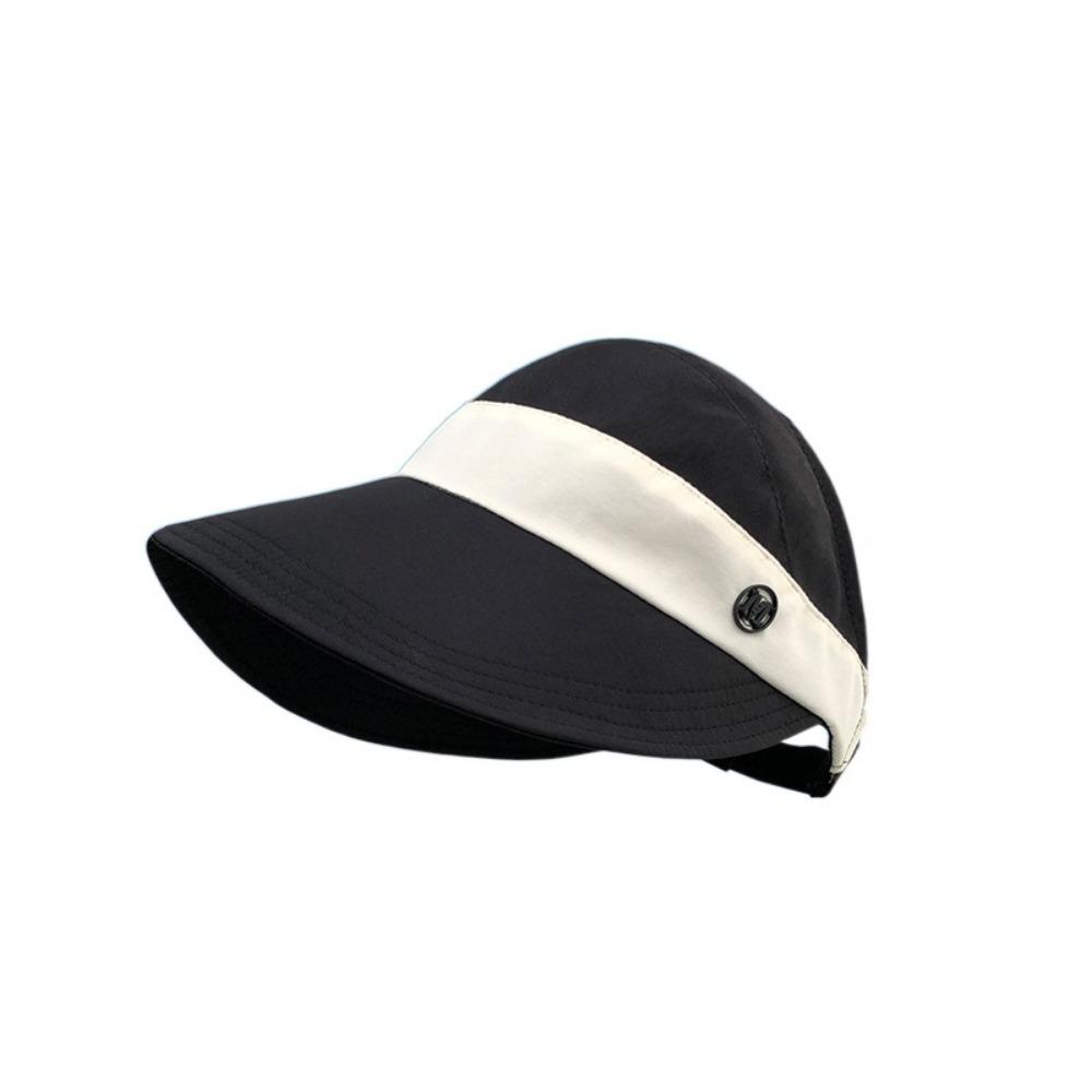 Foldable Summer Wide Brim Sunhat Korean Style UV Protection Visors Fisherman Ponytail Caps  Beach