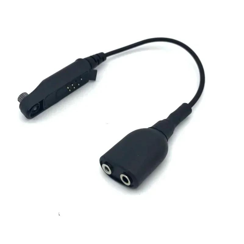 

Walkie Talkie Audio Cable Adapter For Baofeng BF-9700 A-58 UV-XR UV-5S GT-3WP UV-9R Plus For K Interface 2Pin UV-5R Headset Port чорний