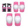 Cycling Protective Gear Set Adults Kids - Knee Elbow Wrist Guards 6-Piece Safety Equipment Bike Skateboard Scooter