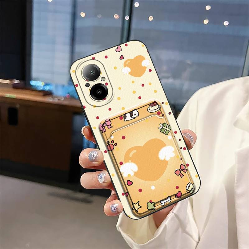 Durable Fashion Design Phone Case For Realme C67 4G/Realme12 Lite Card slot Graffiti TPU Anti-dust Cartoon Card sleeve