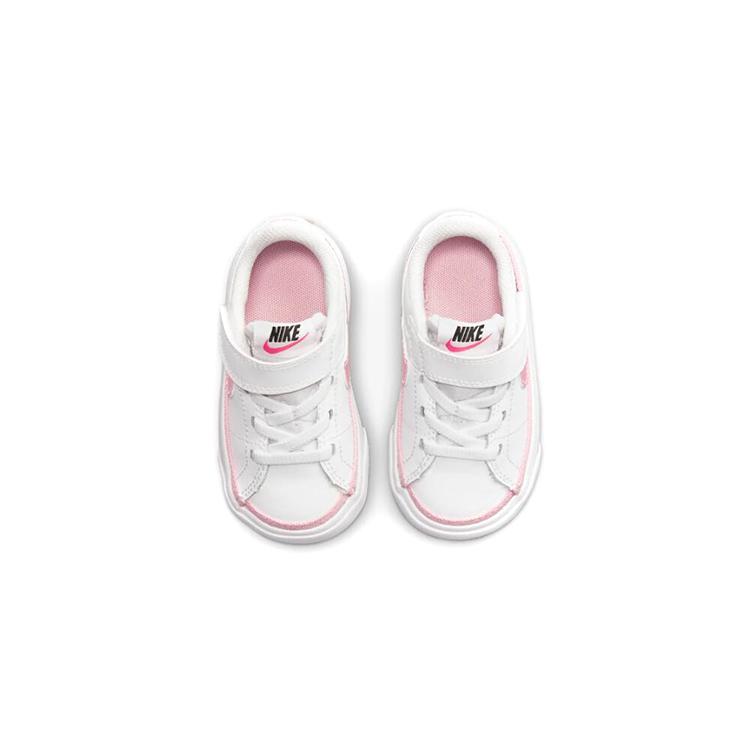 New Nike Court Legacy Anti-Slip And Wear-Resistant Breathable Low-Top Toddler Shoes Pink White Infant And Toddler DA5382-110