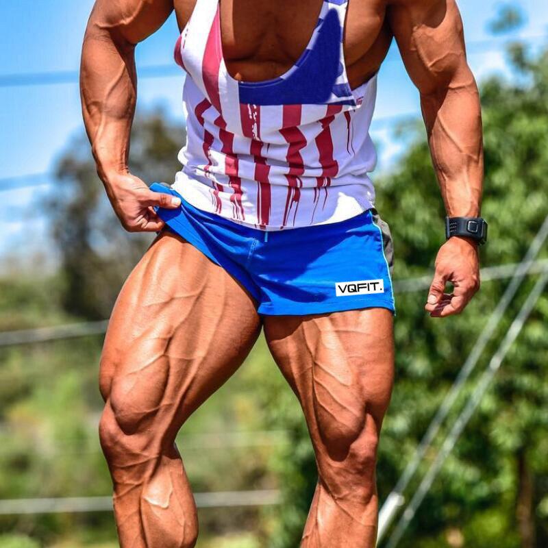 

Muscleguys Mens Gyms Shorts Summer Casual Bermuda Shorts Mens Sporting Bodybuiding Short Sweatpants Dry Fit Shorts Одяг для Фітнесу XL синій