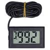 Digital Thermometer Mini LCD Wired Electronic Temperature Measurement Instrument FY13001Black