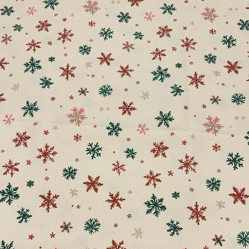 1m/2m/3m Encrypted Cotton and Linen Christmas Themed Fabric for Christmas Decoration Fabric Table Cloth Door Curtain DIY Fabric