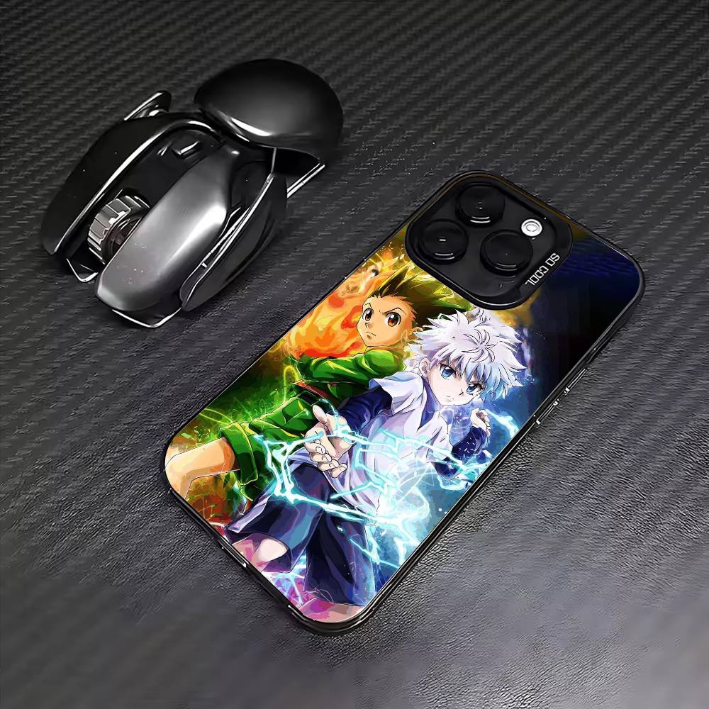 HOT Anime H-Hunter x Hunter  Phone Case For iPhone17,16,15,14,13,12,11 Plus,Pro Max Colored Silver Plated Inside Cover