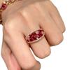 Seiko Red Corundum Ring Women'S Light Luxury Bubble Pomegranate Row Diamond Living Ring