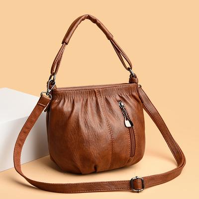 Retro Multi-layer Shoulder Bag for Women  Large Capacity  Crossbody Bag  European and American Fashion  New