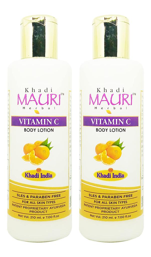 Khadi Mauri Vitamin C Body Lotion - Pack of 2 (420 ml)