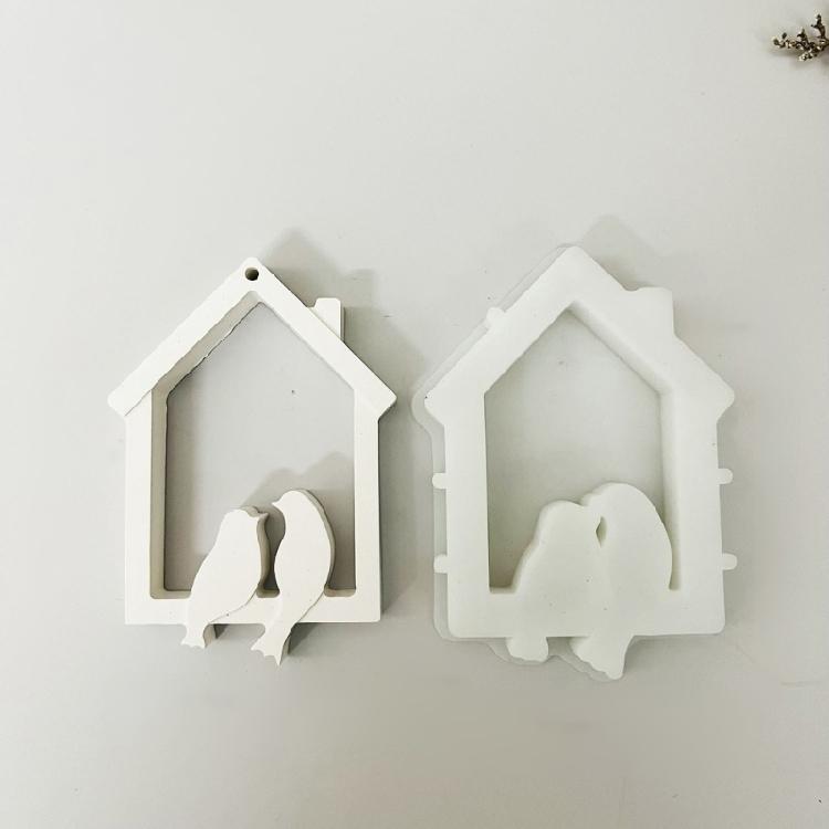 Birds Hanging Ornament Molds Birds House Hanging Silicone Mould Baking Molds Home Decorations Craft Supplies