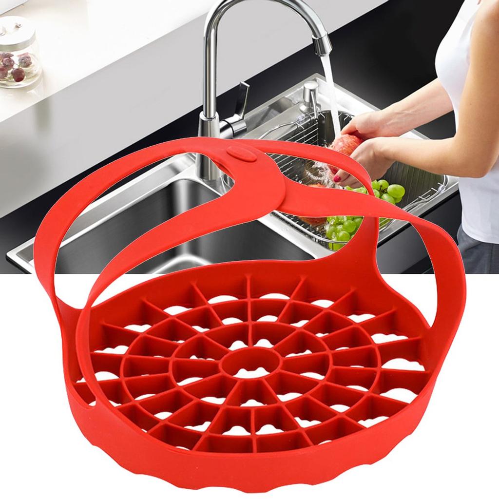 Buy Silicone Steamer Instant Pot Basket Strainer with Long Handle