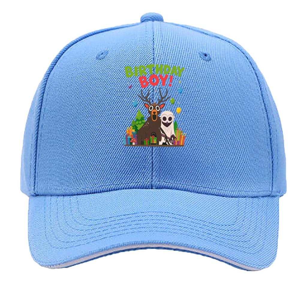 Birthday Boy Deer Owl Balloons Gifts Forest Sandwich Baseball Cap Sun Cap Outdoor Workouts Hat