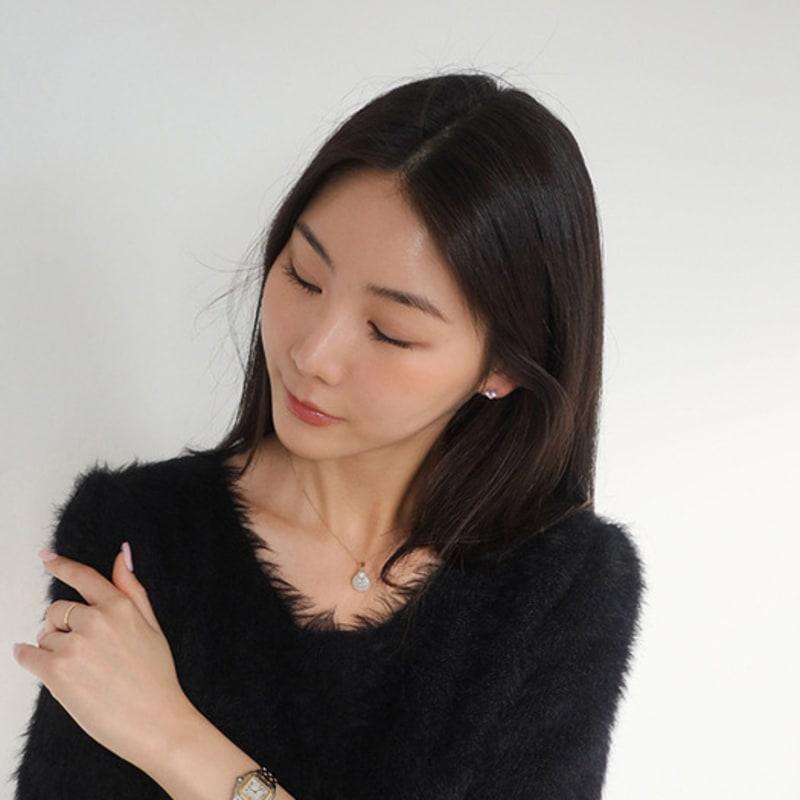 Modernlike 14k goldgefüllte Silber Kirschherz-Ohrringe