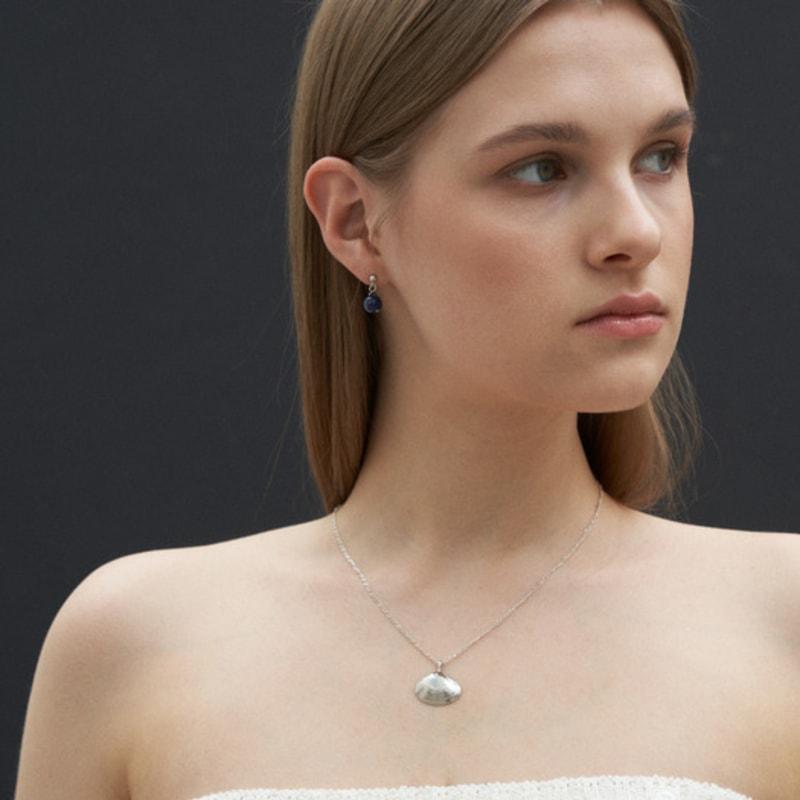 cotoit Lapis Earrings Navy_Silver925