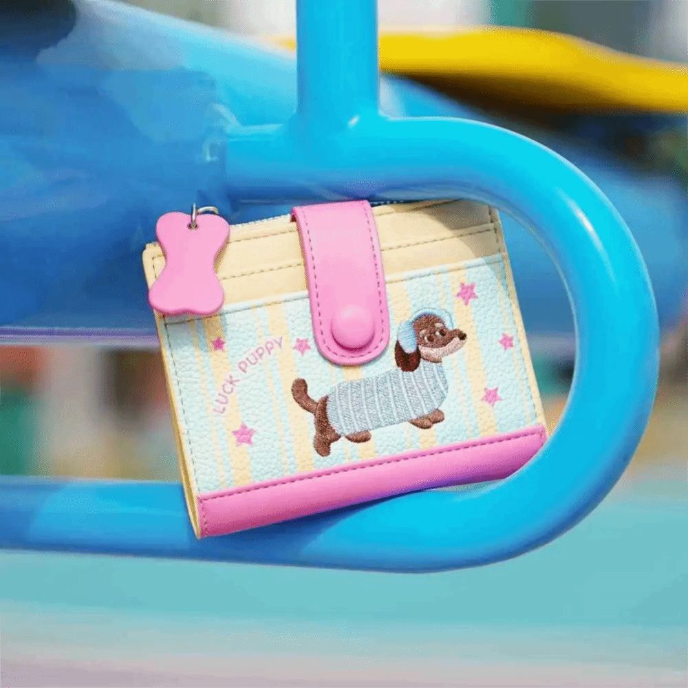 Zipper Cartoon Pu Wallet Dopamine Color Small Item Bag  Female/Girls
