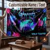 Game Controller Theme Throw Blanket Custom Name Text Personalized Blanket Soft Cozy Blanket for Home Sofa Bed