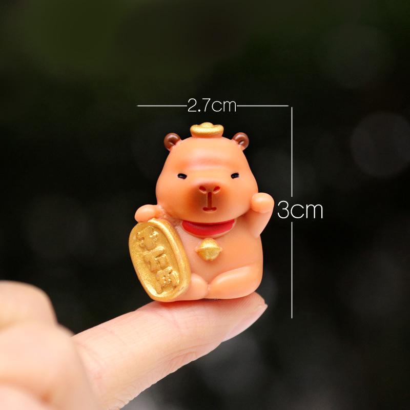 New Year Fortune Capybara Figurine - Blind Bag Toy for Micro Landscape & Desktop Ornament