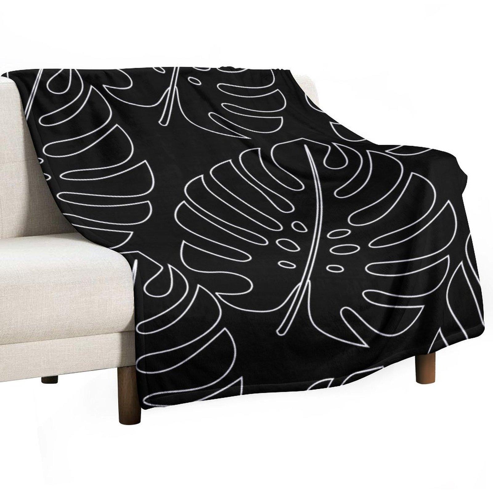 

Minimalistic Monstera Throw Blanket Blankets For Bed Bed Fashionable manga heavy to sleep Blankets 30x40in