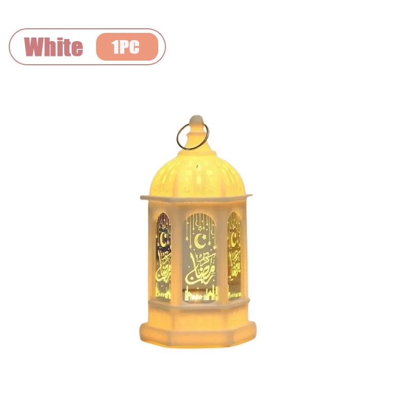 1-10PCS 2026 Ramadan Vintage Castle Lantern Middle Eastern Handheld Light Electronic Candle Decorative Ornament