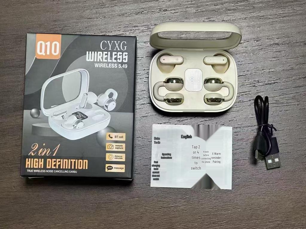 2025 Q10 Bluetooth Earbuds: High-Quality Sound, Long Battery Life, Noise Cancelling, Perfect for Gaming and Sports