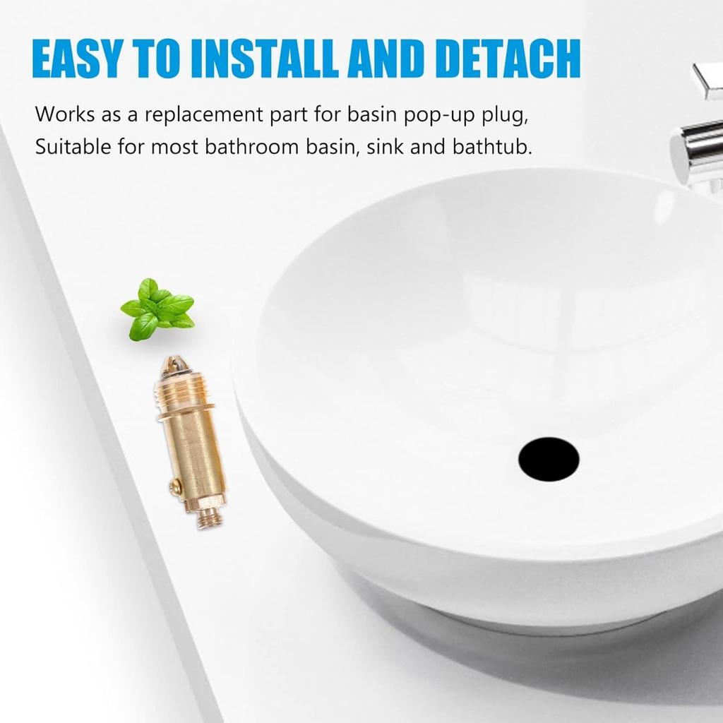 2pcs Brass Pop-up Drain Stopper Bolt Sink Spring Plug Basin Clicker Bolt