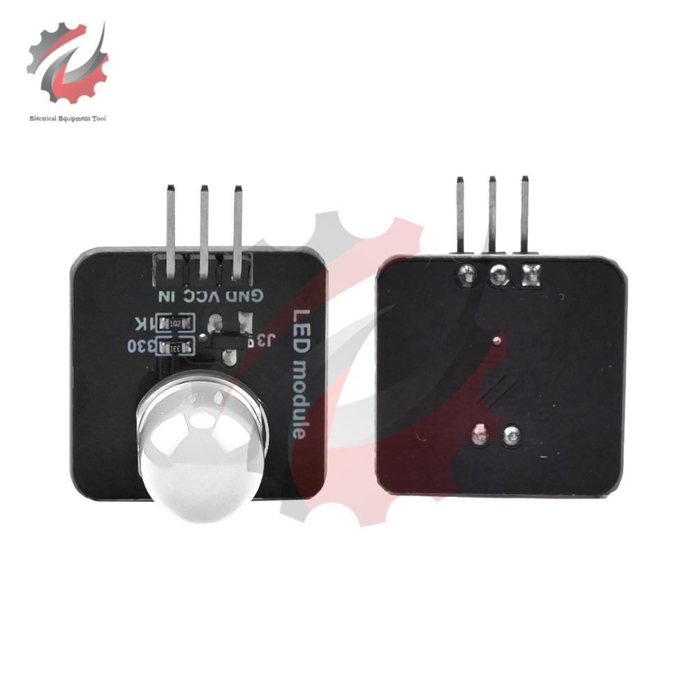 DC 3.3V-5V 10mm Luminous LED Module LED Light Sensor Indicator Light  Light-emitting Module for Arduino Microcontroller Control