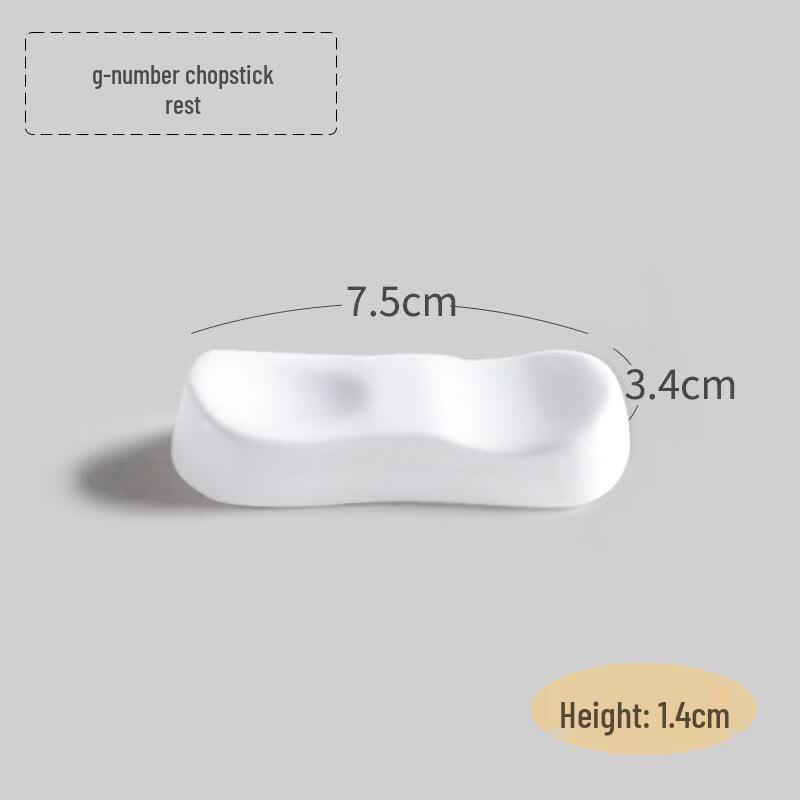 Pure White Ceramic Multi-use Chopstick & Spoon Rest