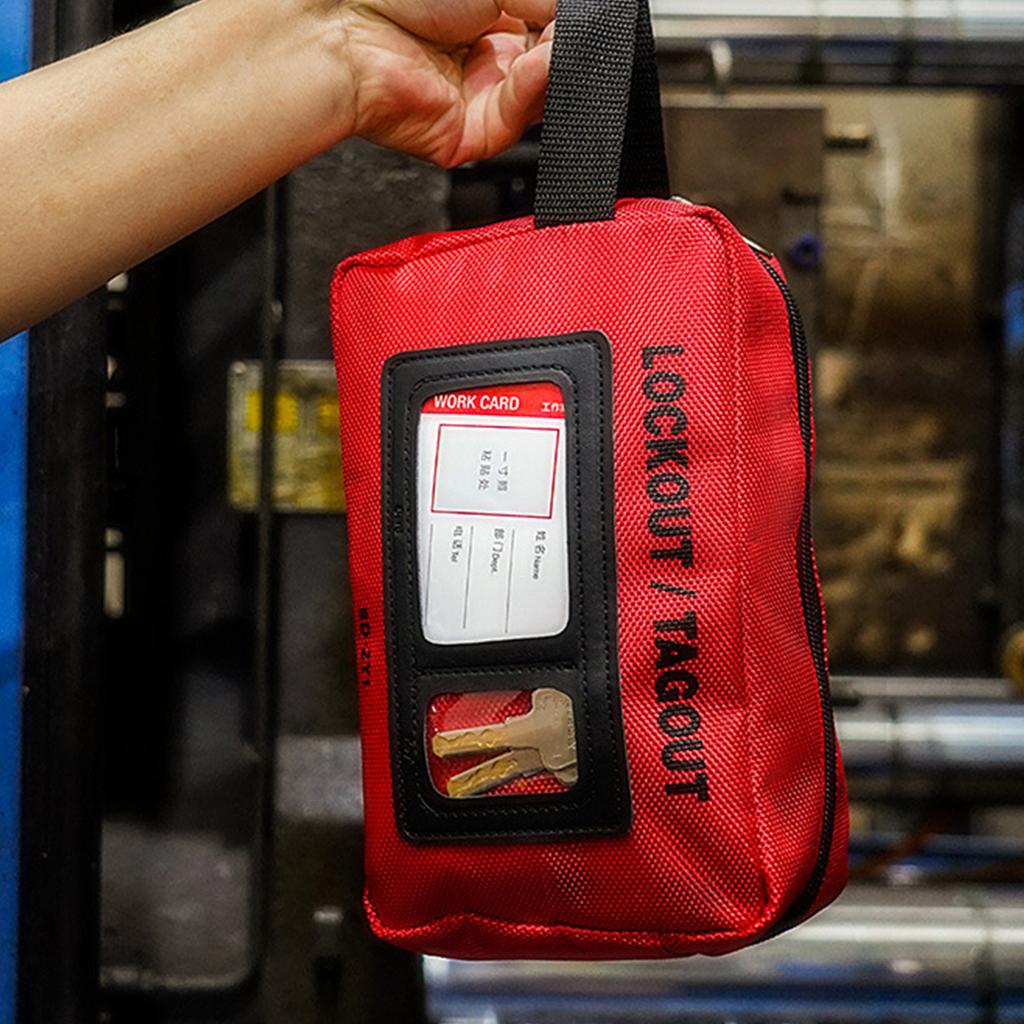 Portable Lockout Device Organizer Tear Resistant Polyester Storage Case for Safety Equipment Easy Maintenance Tool
