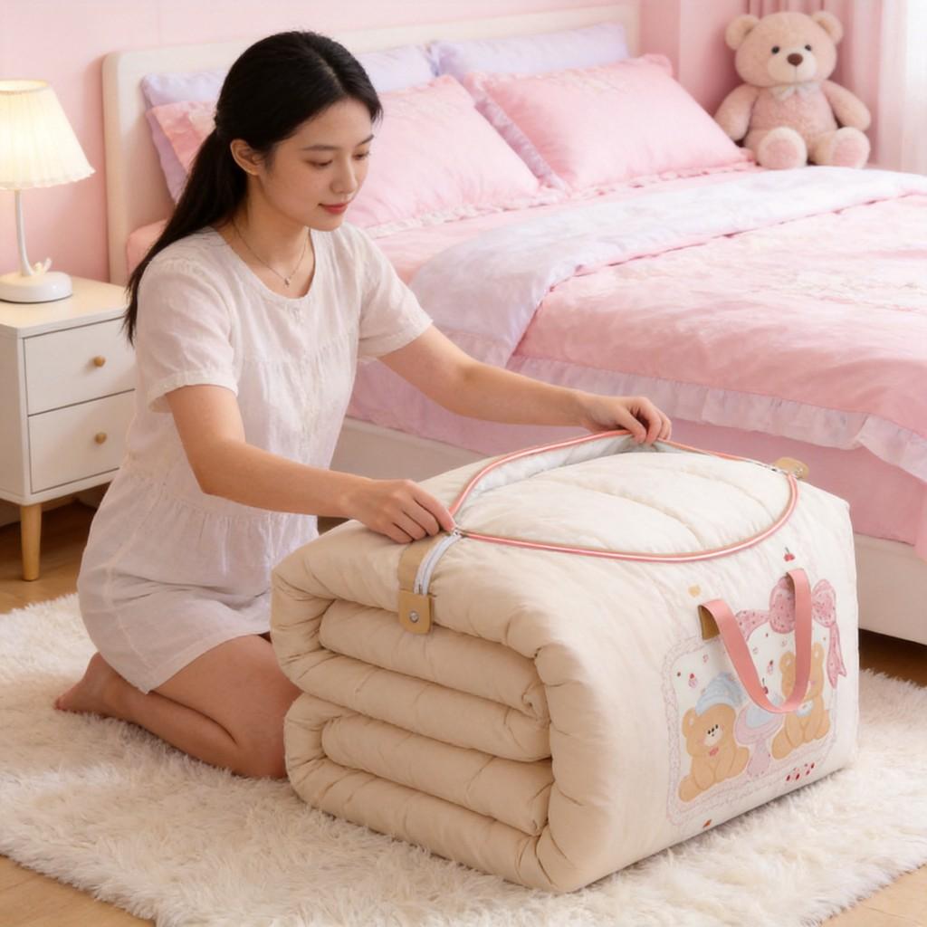 Nonwoven Fabric Quilt Storage Bag With Large Capacity For Bedroom And Moving Use