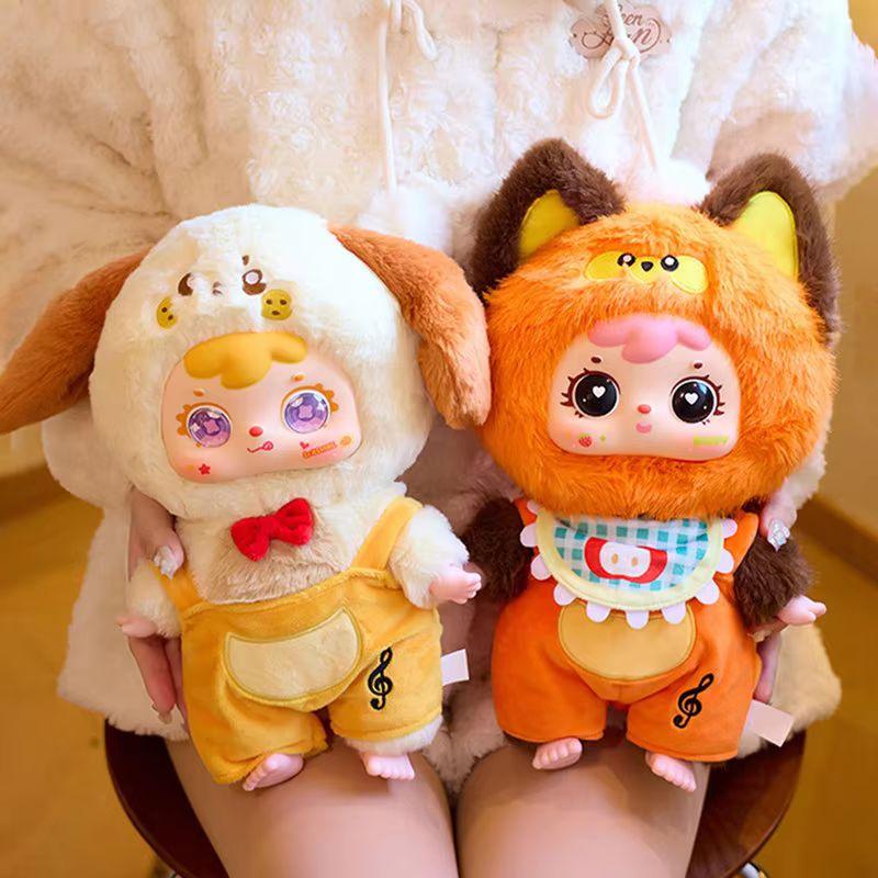 Genuine 400% First Generation Cute Pet Party Series Plush Blind Box Interchangeable Baby Clothes Pendant Toys Surprise Box Gifts