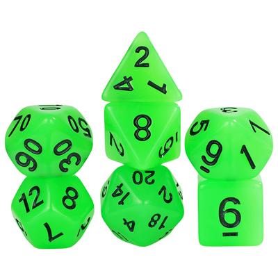 Glow In The Dark DND Dice, 7pcs Luminous Polyhedral Dice Set, Glowing D&D Dice for DND, RPG, Table Games