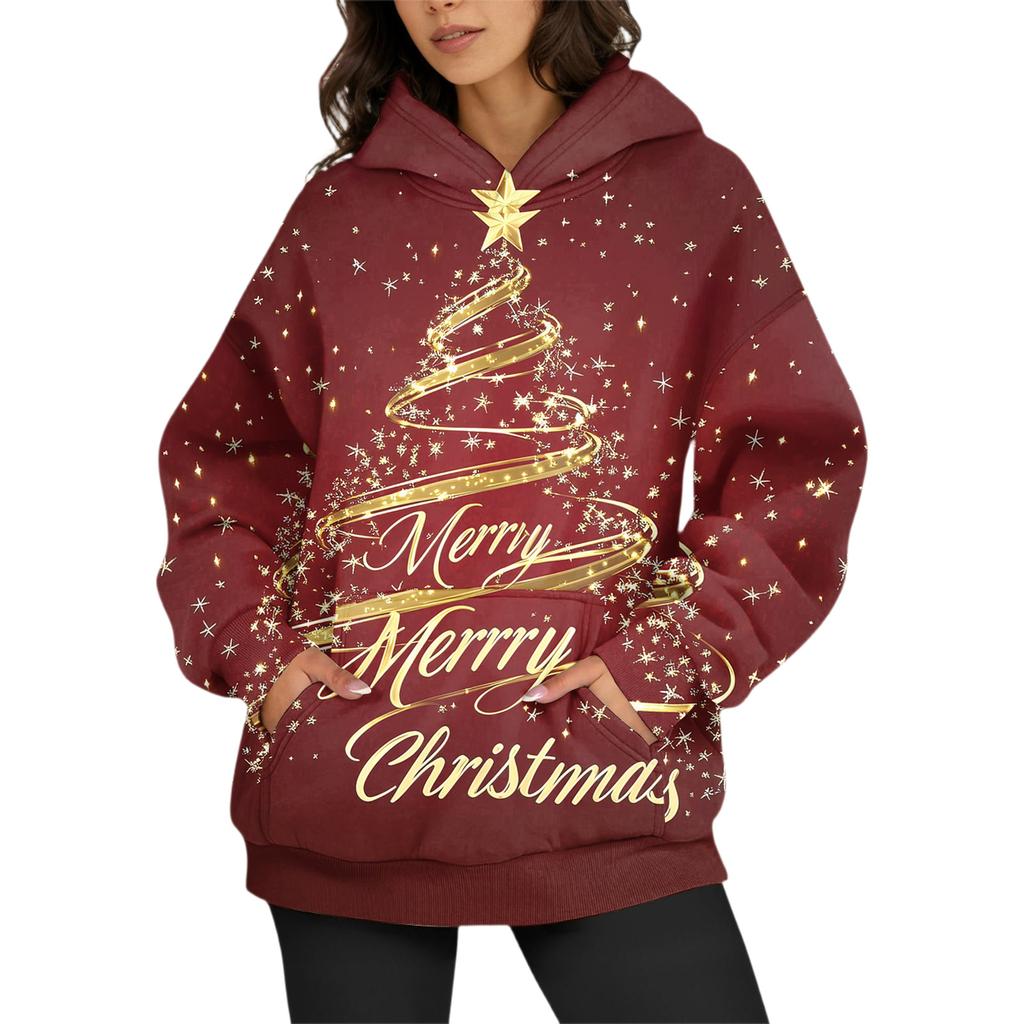 Women's Fashion Daily Versatile Casual Crewneck Sweatshirts Long Sleeve Printed Top Sweatshirts