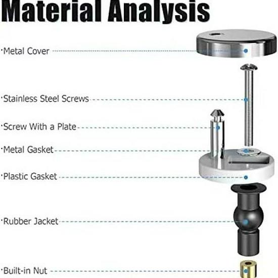 Toilet Seat Cover Plate Screw Connector Kit