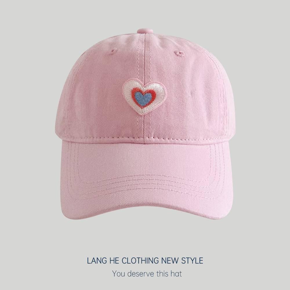 Premium Cotton Quality Heart Embroidery Baseball Cap For Spring Fashion Summer