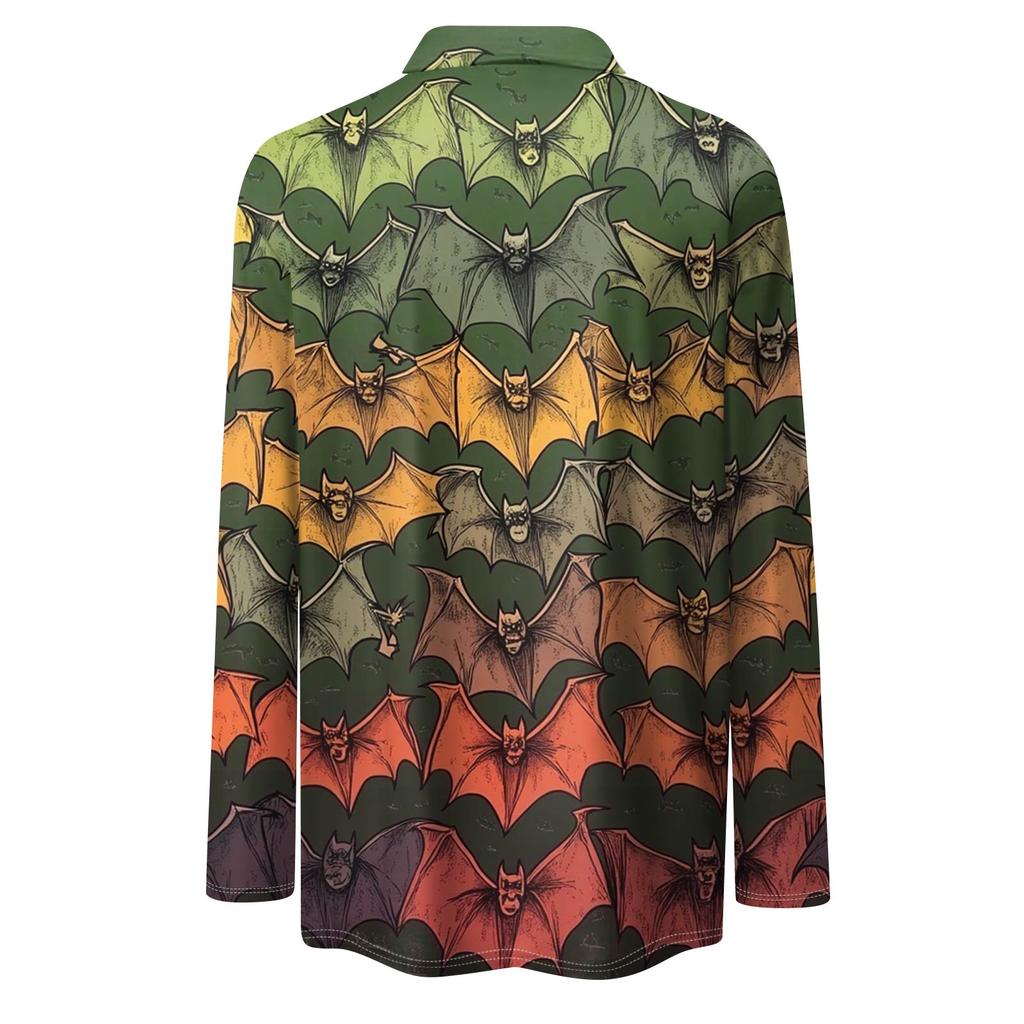 Women's Summer Fashion Casual  Printed V-Neck Long Sleeve Shirt Top