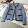 Damen Kurzjacke aus Wollmischung im Little Fragrance Stil, gestrickt