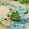Resin Crocodile Ornament for Home Office Aquarium Decoration with Oxygen Pump Connection