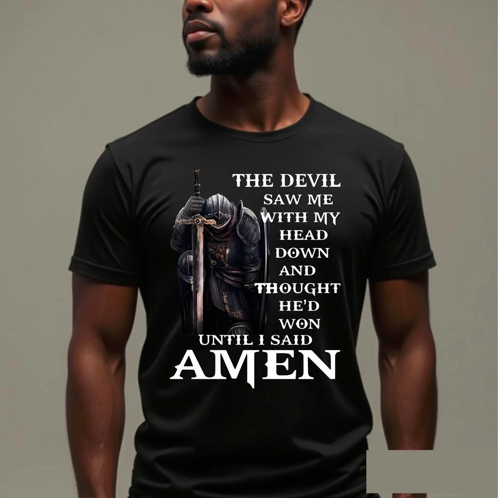 Devil Thought He'd Won Men's Christian Religious Gift Tee T-Shirt