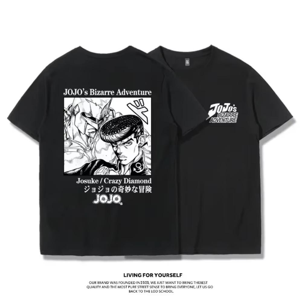 Módní Jojo Bizarre Adventure Tričko s krátkým rukávem Vaporwave Estetické tričko Jotaro Harajuku Y2k Tričko Oversized Muži Dámské Topy