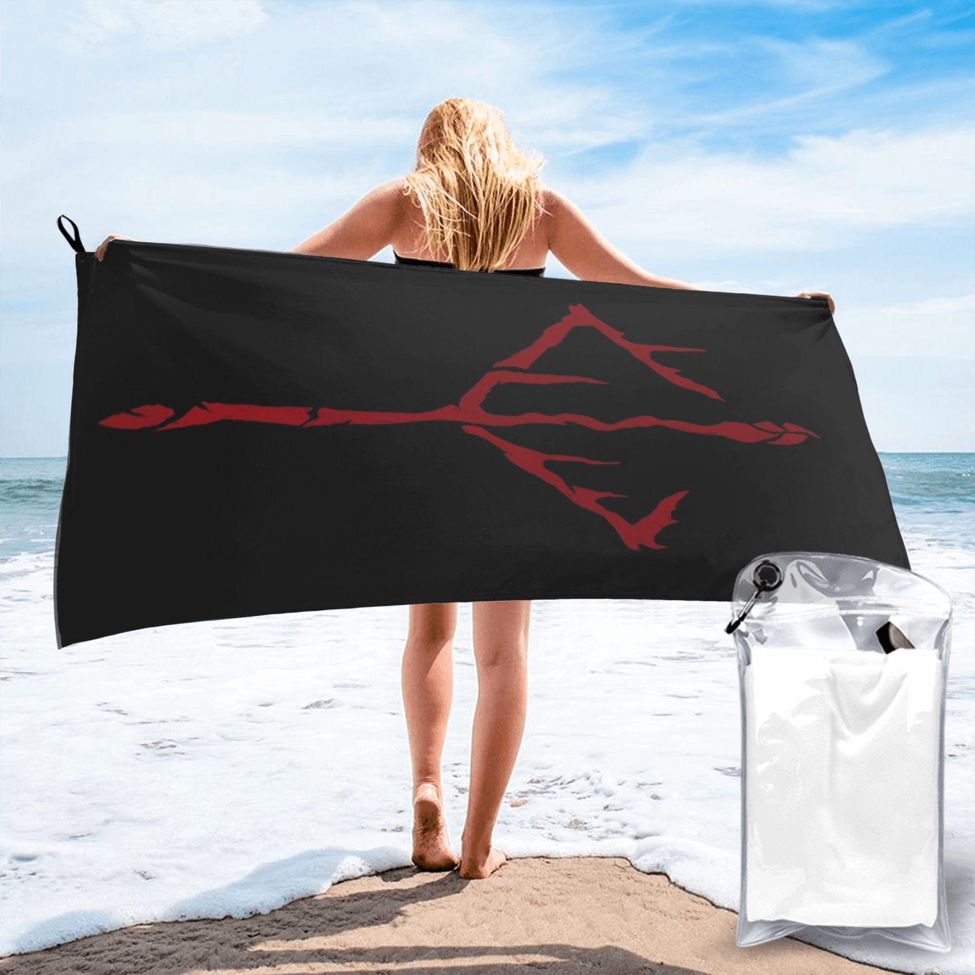 

Bloodborne hunter s mark Beach Towel Soft Microfiber Quick Dry Absorbent Quick Towels For Pool W40*H60(CM)
