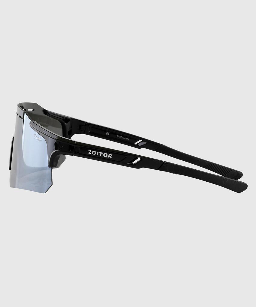 Tuditeo Nus Goggles Uv Protection Athletic Sunglasses C1 Silver/Black Frame