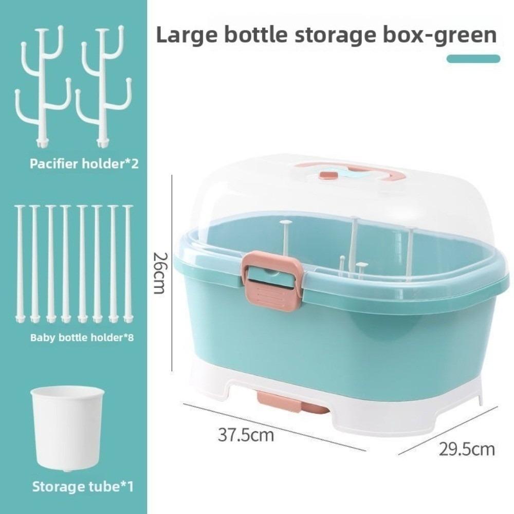 With Cover Nursing Bottle Storage Box Dustproof Baby Bottle Organizer Outdoor Travel