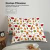 3-piece Christmas Cute Gingerbread Man Pattern Print (1 duvet cover+2 pillowcases, no core) Comfortable Bedding Set