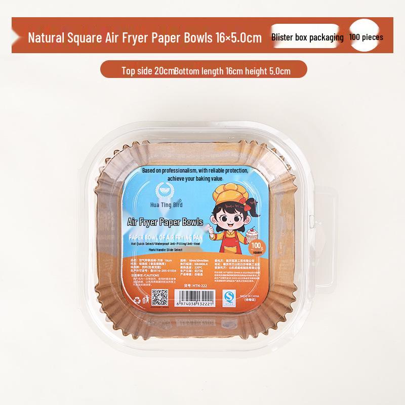 Ölbeständige Heißluftfritteusen- und Ofen-Papierbecher - Lebensmittelqualität, Runde Silikon-Backmatten