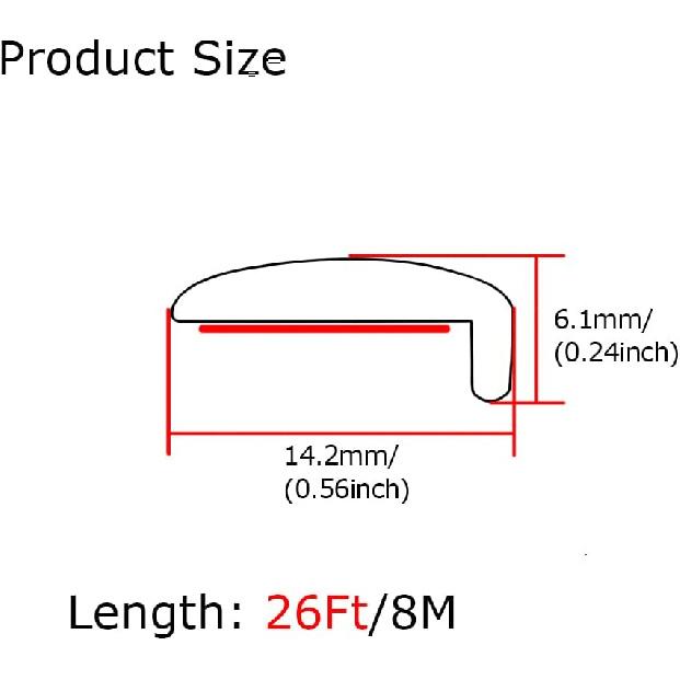 Automotive Door Edge Trim Molding Kit With Tape, L Shaped Lip Guard For Car Fenders, Running Boards, Camper Shells, Spas, Mirrors Edge And More,